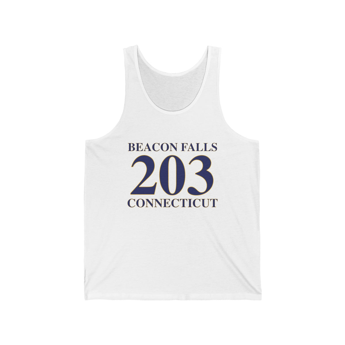 Beacon Falls 203 Connecticut Unisex Jersey Tank Top