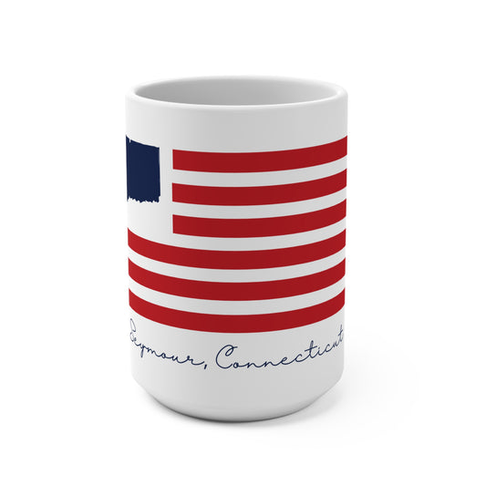 Seymour Connecticut Flag Mug 15oz