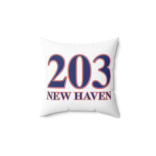 203 New Haven Red White & Blue Spun Polyester Square Pillow