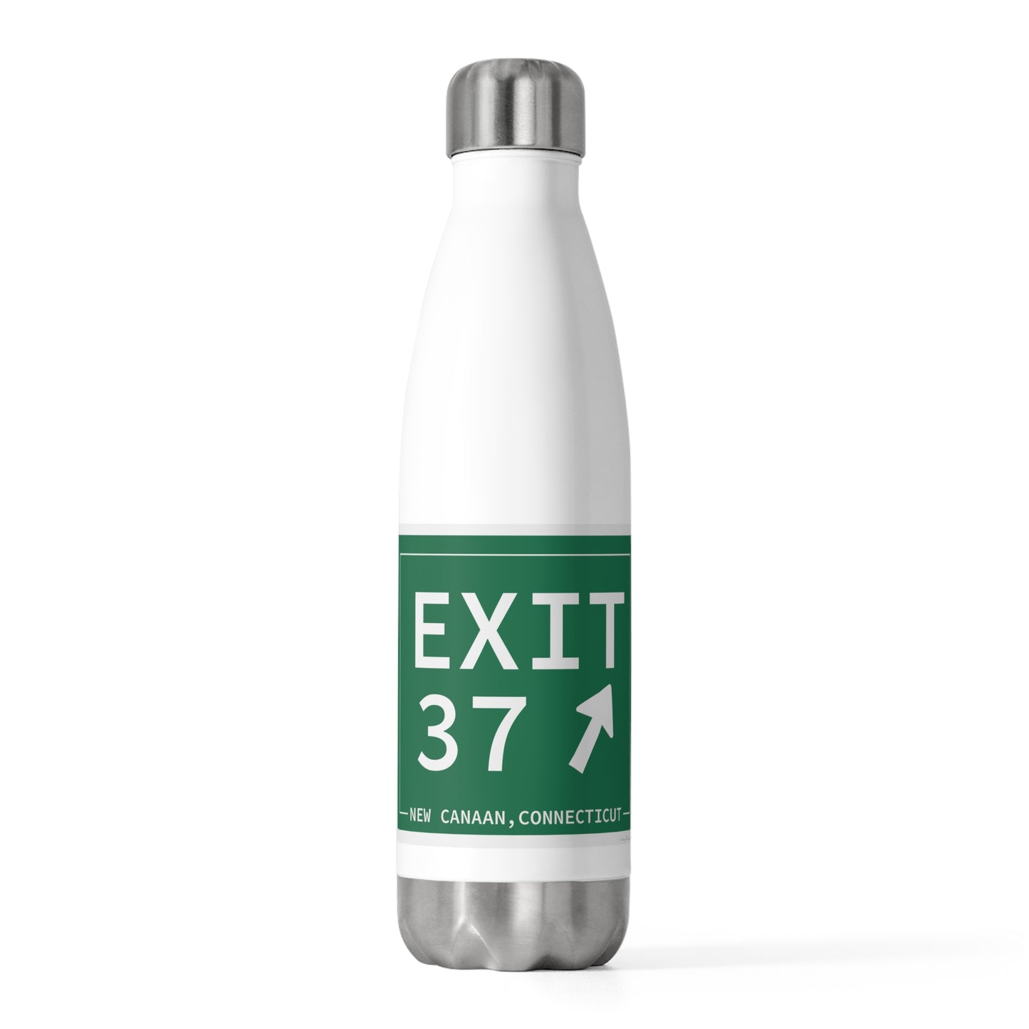 Vintage Exit 37 Merritt Parkway Sign 20oz Insulated Bottle