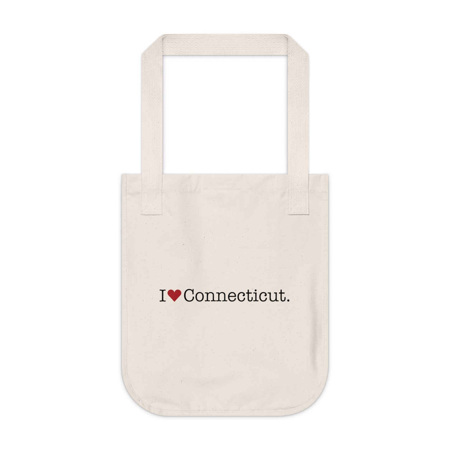 I Heart Connecticut. Organic Canvas Tote Bag