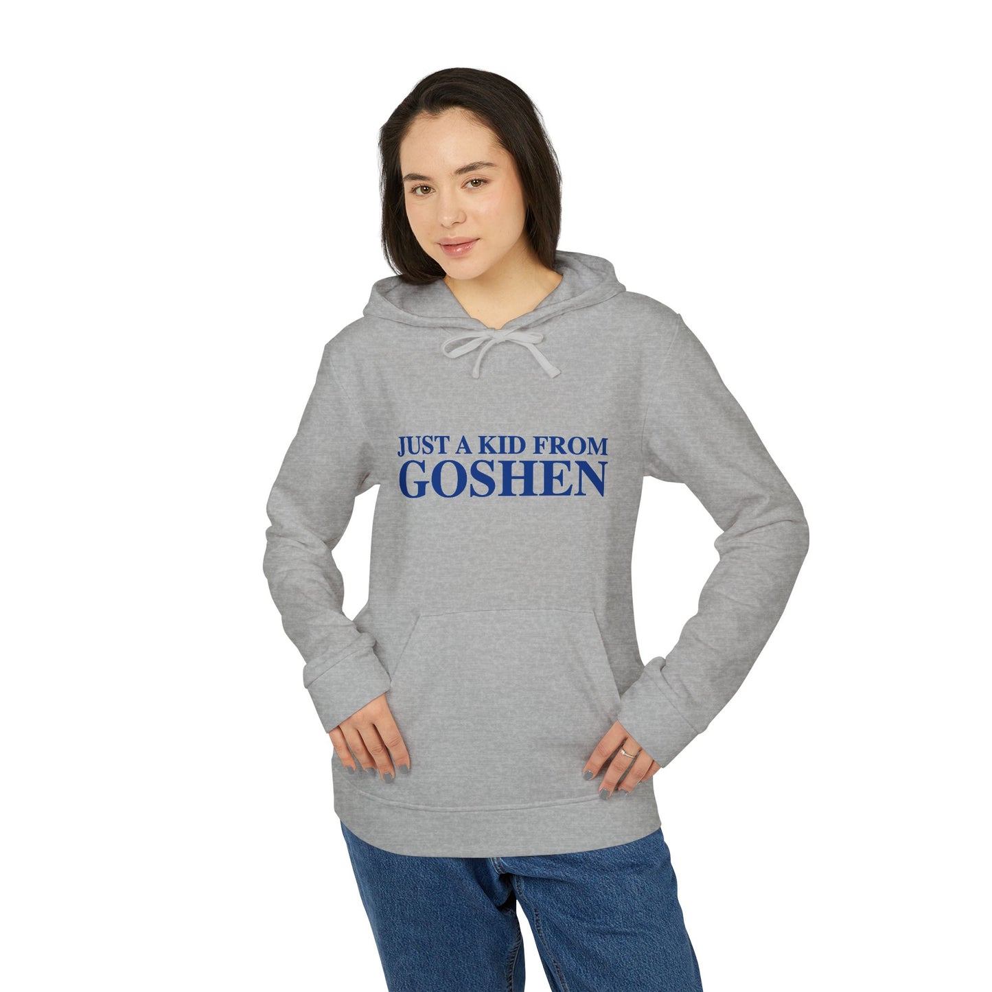 Just a kid from Goshen adidas Unisex Fleece Hoodie