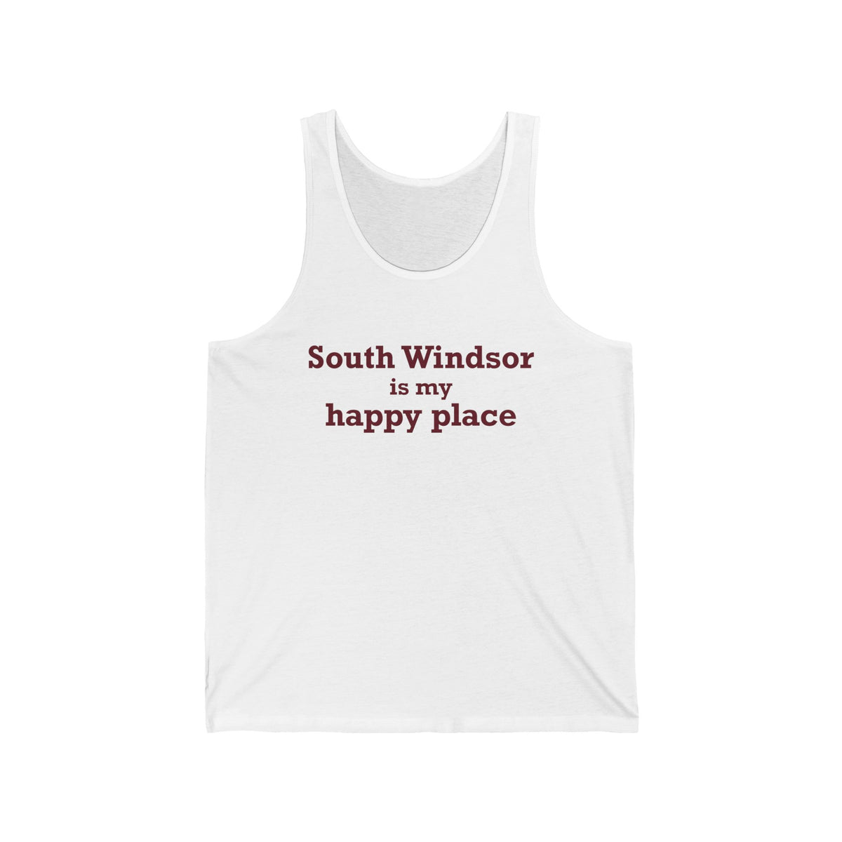 South Windsor is My Happy Place Unisex Jersey Tank Top