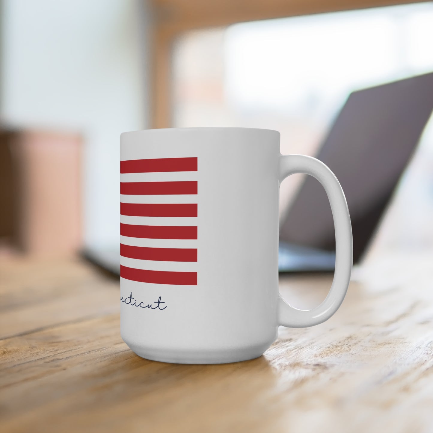 Monroe Connecticut Flag Mug 15oz