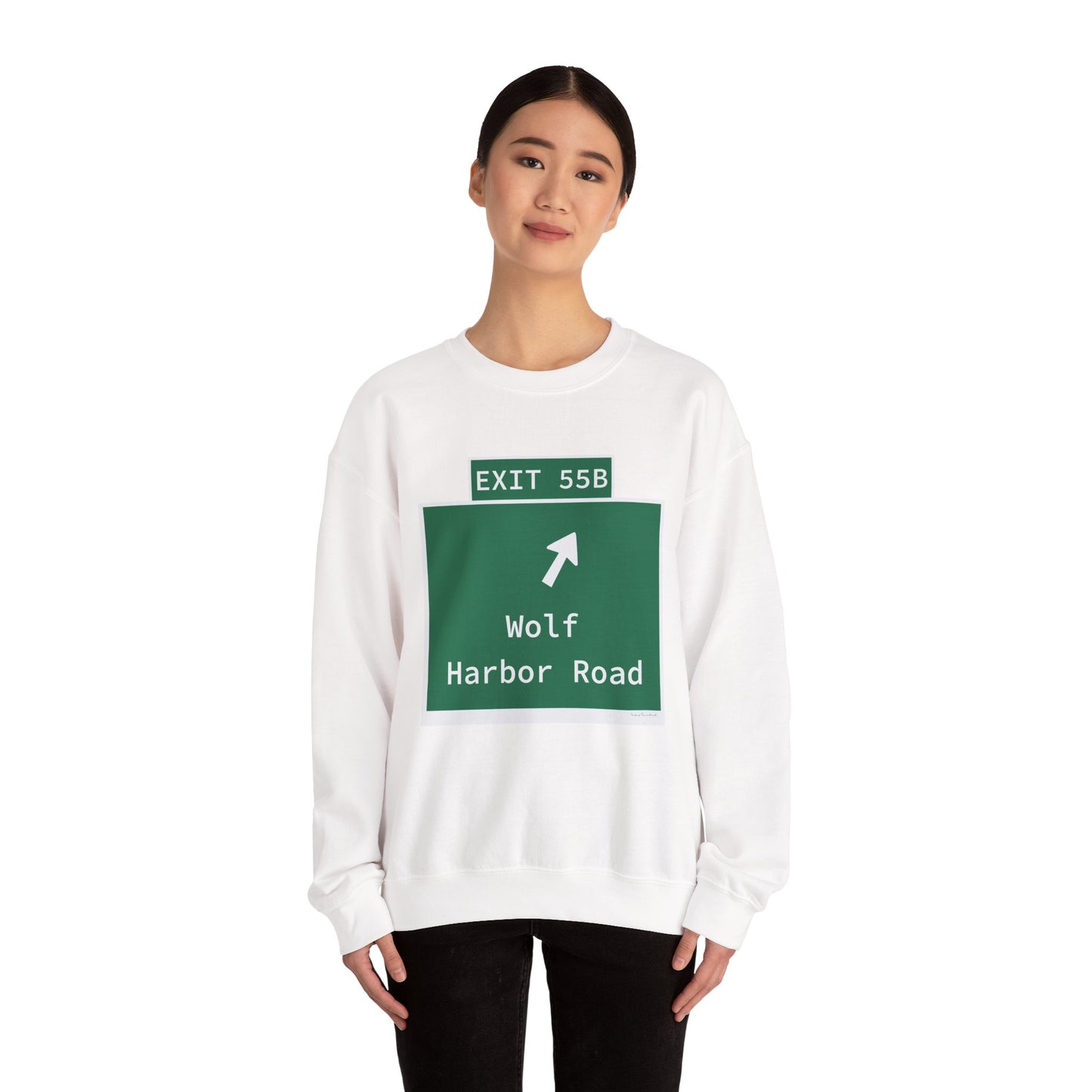 Vintage WCP Exit 55B Sign Unisex Heavy Blend™ Crewneck Sweatshirt