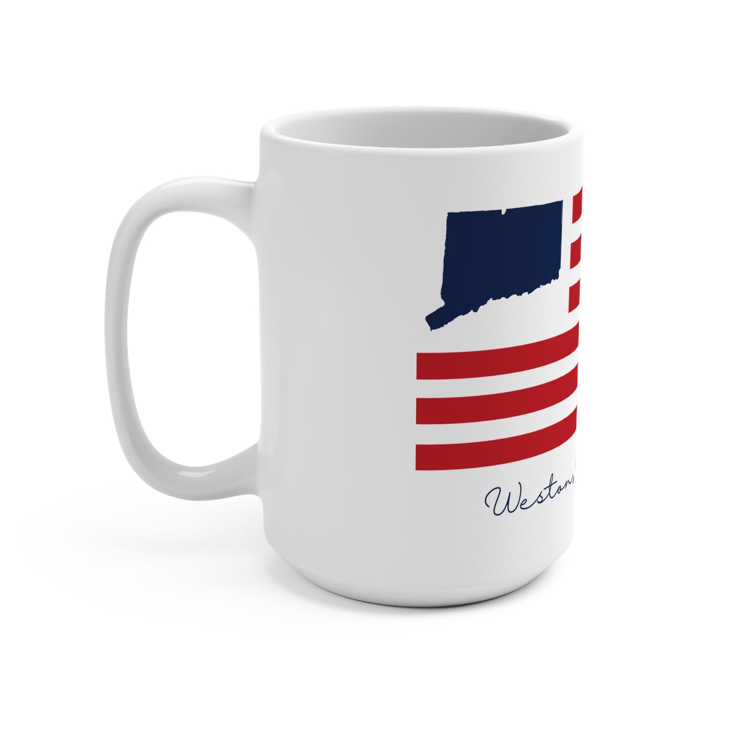 Weston Connecticut Flag Mug 15oz