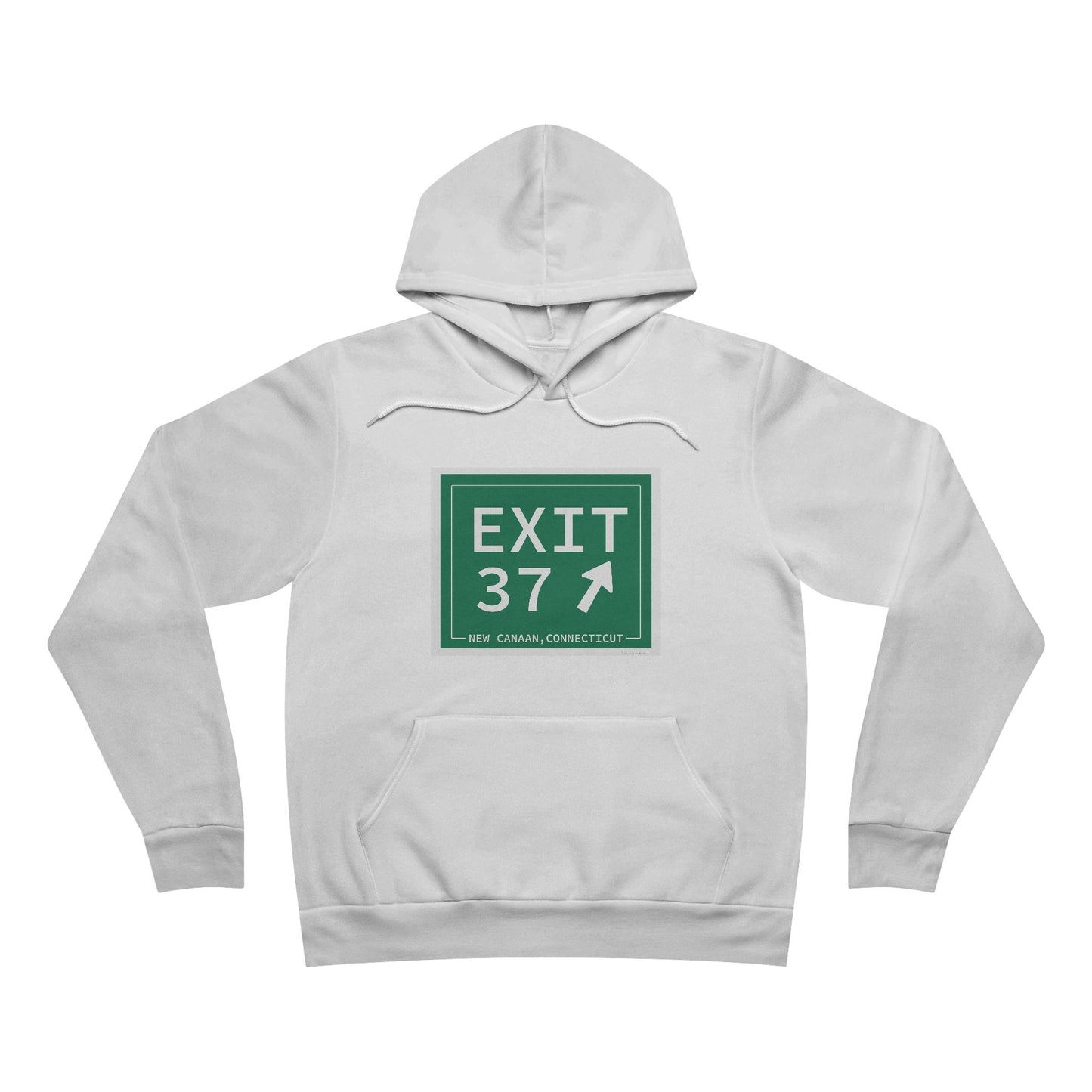 Vintage Exit 37 Merritt Parkway Sign Unisex Sponge Fleece Pullover Hoodie
