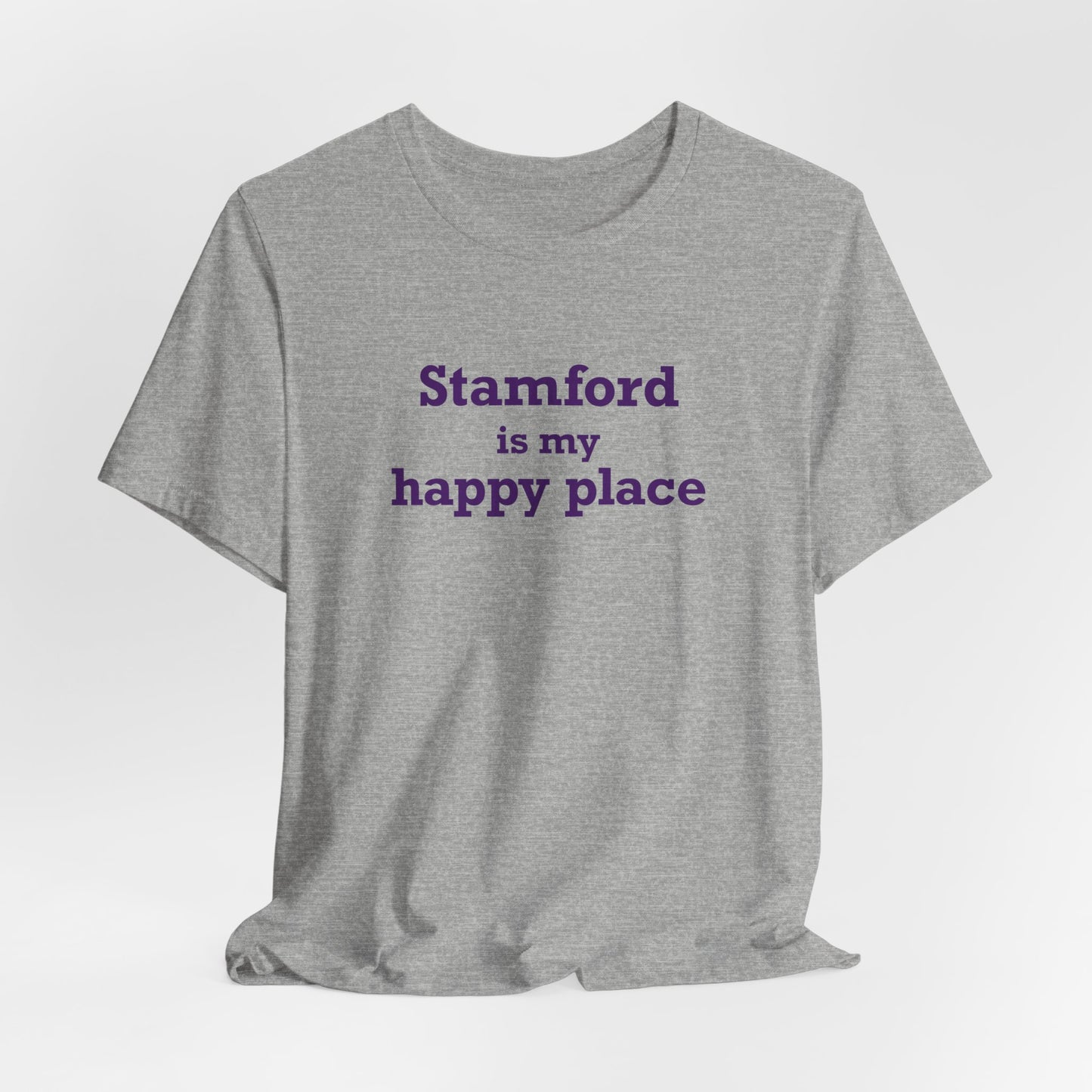 Stamford Is My Happy Place Unisex Jersey Short Sleeve T-Shirt