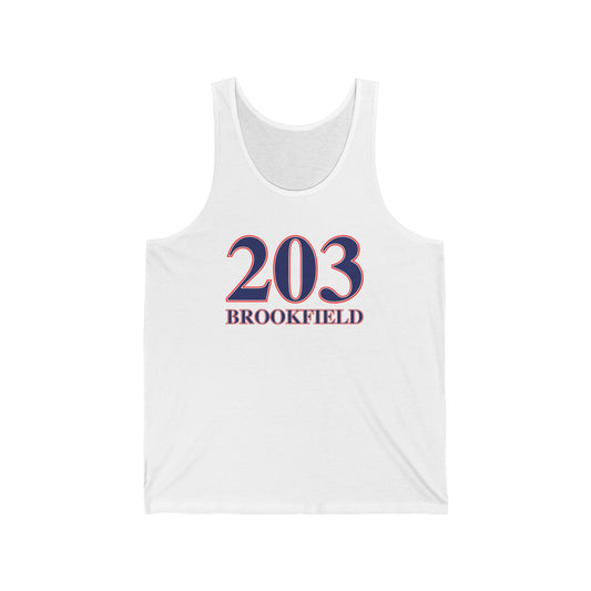203 Brookfield Red White & Blue Unisex Jersey Tank Top