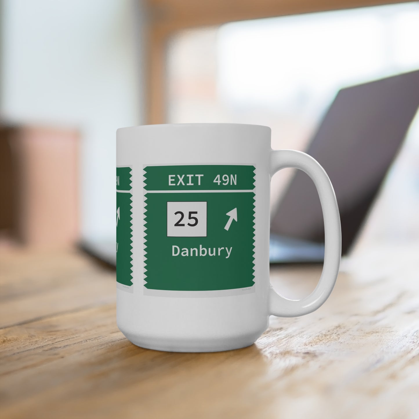 Vintage Merritt Parkway Exit 49N Sign Mug 15oz