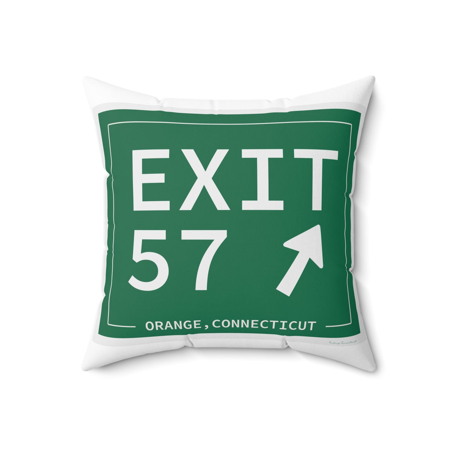 Vintage Exit 57 WCP Sign Spun Polyester Square Pillow