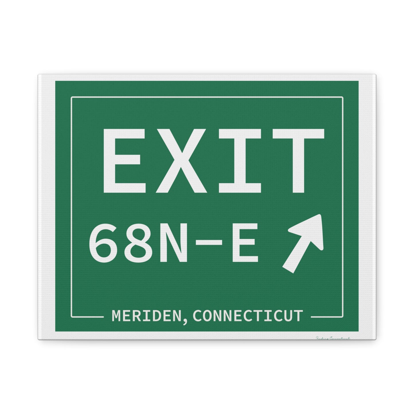 Vintage Exit 68N-E WCP Sign Matte Canvas, Stretched, 1.25"