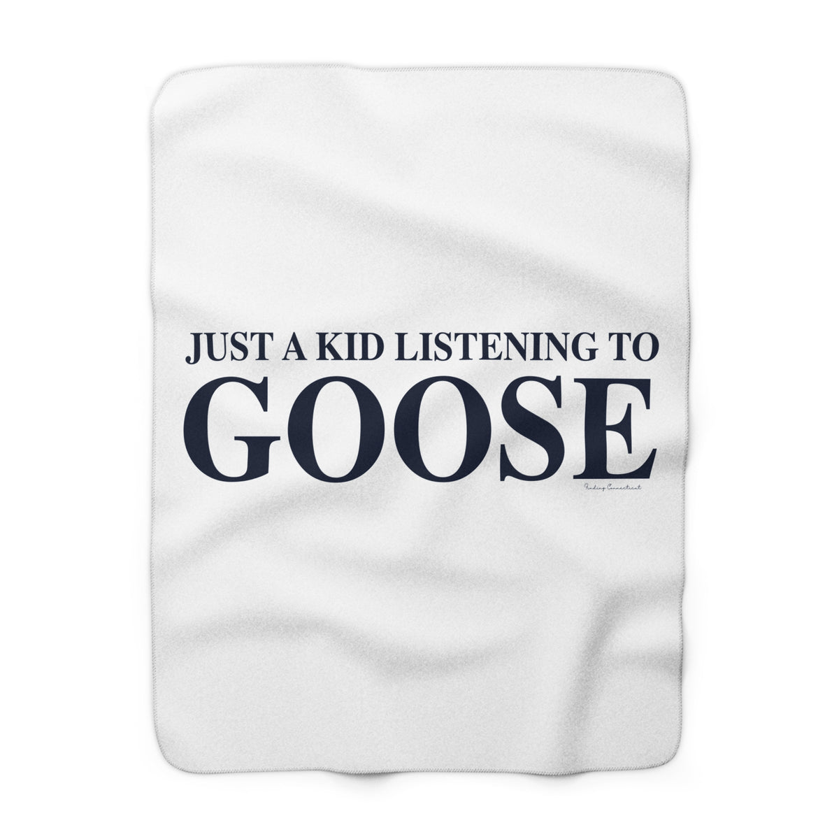 Just a kid listening to Goose Sherpa Fleece Blanket