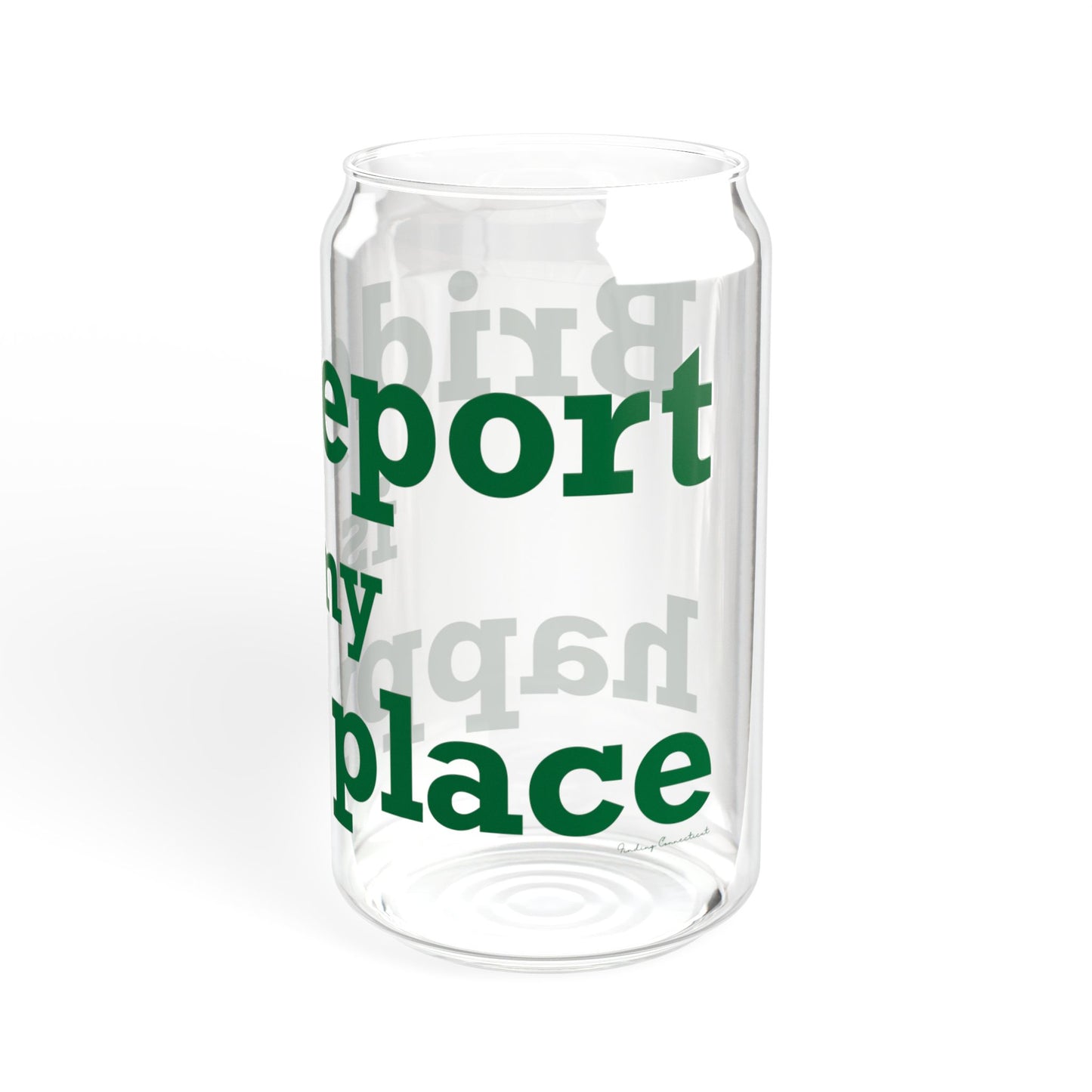 Bridgeport Is My Happy Place Sipper Glass, 16oz