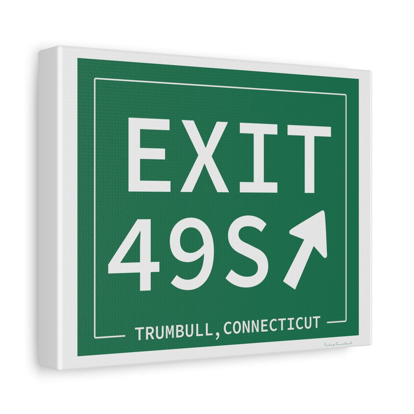 Vintage Exit 49S Merritt Parkway Sign Matte Canvas, Stretched, 1.25"