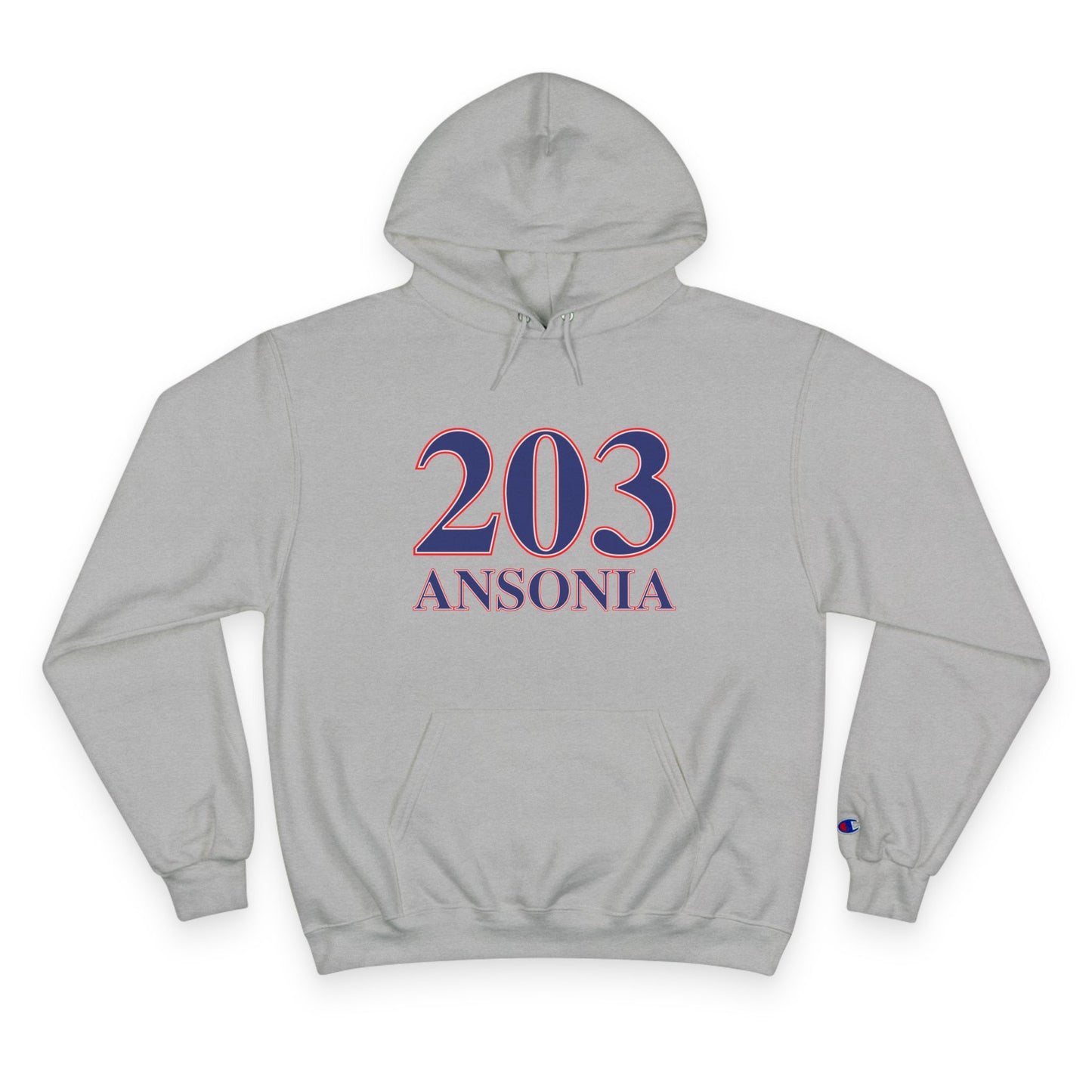 203 Ansonia Red White & Blue Champion Hoodie