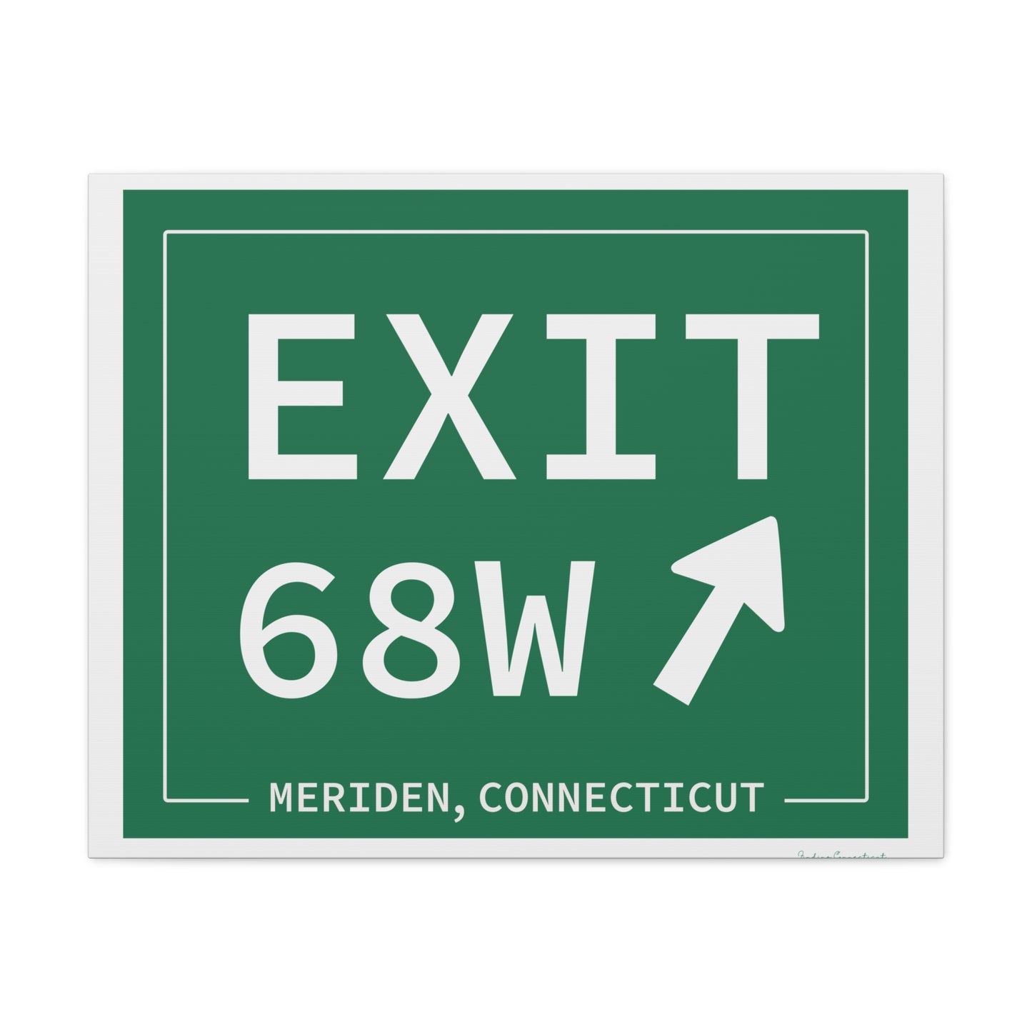 Vintage Exit 68W WCP Sign Matte Canvas, Stretched, 1.25"