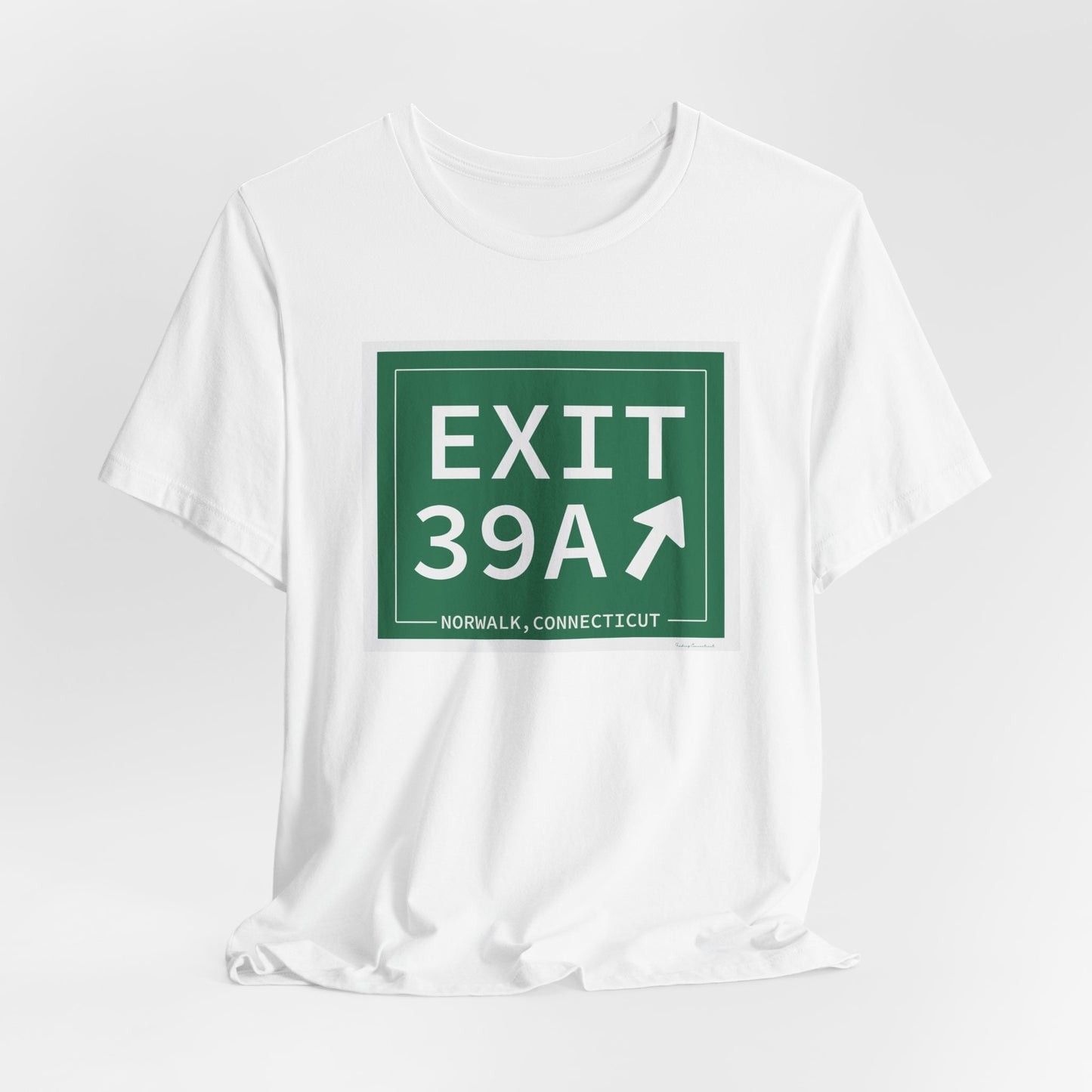 Vintage Exit 39A Merritt Parkway Sign Unisex Jersey Short Sleeve T-Shirt