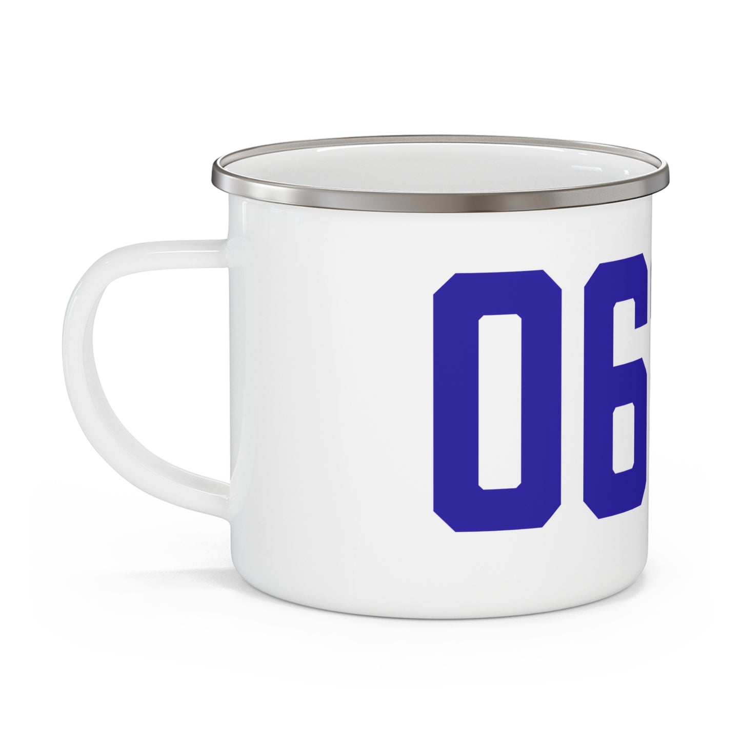 06281 Woodstock Connecticut Zip Code Enamel Camping Mug