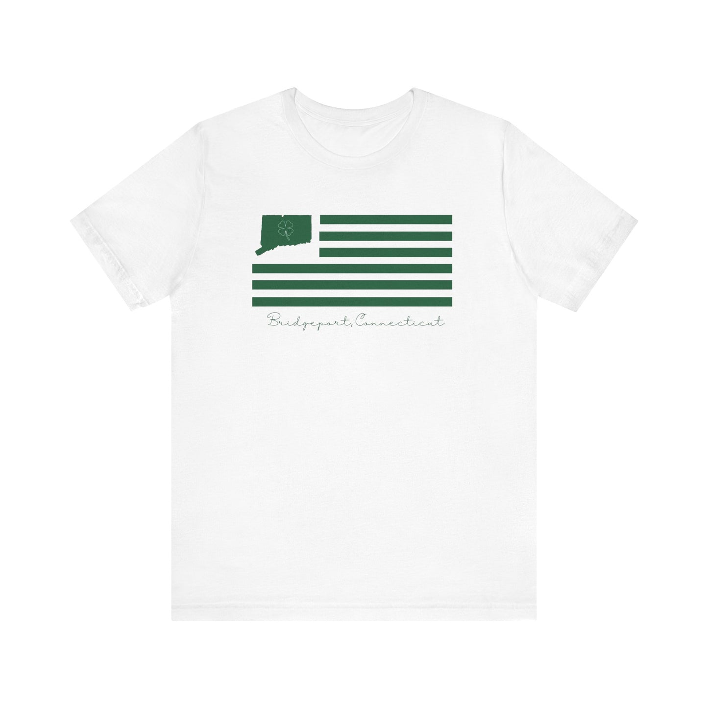 Bridgeport Connecticut St. Patrick's Day Flag Unisex Jersey Short Sleeve T-Shirt