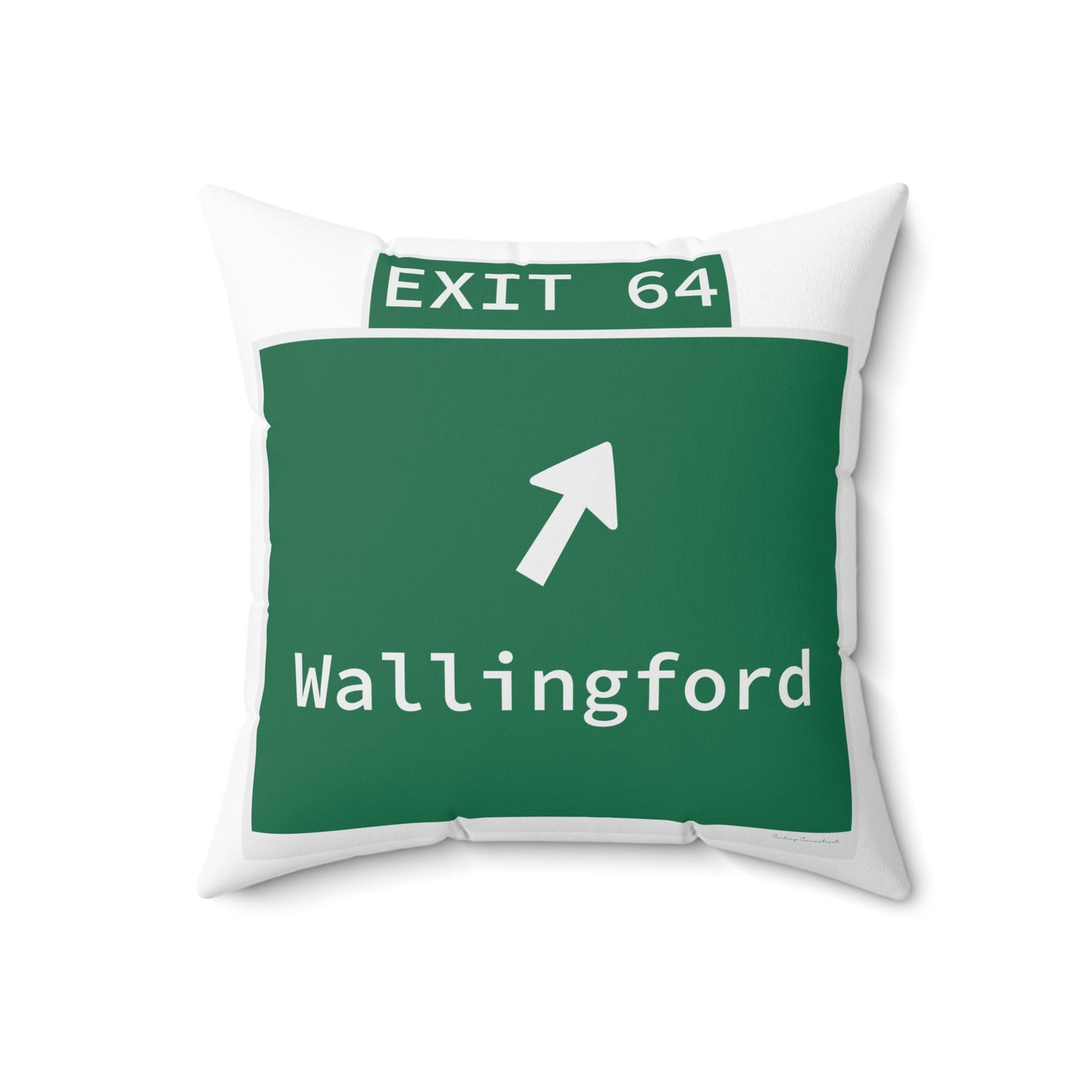 Vintage WCP Exit 64 Sign Spun Polyester Square Pillow