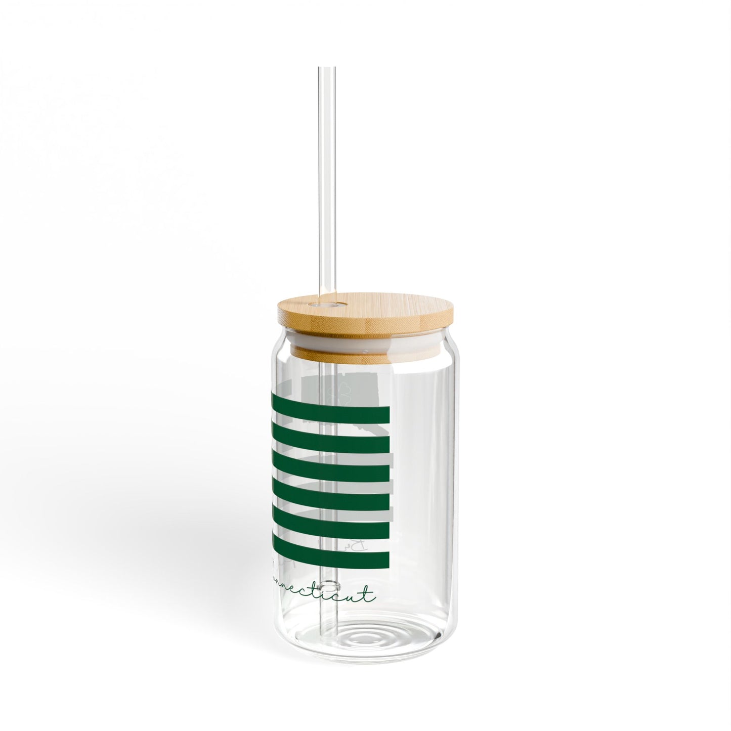 Bridgeport Connecticut St Patrick's Day Flag Sipper Glass, 16oz