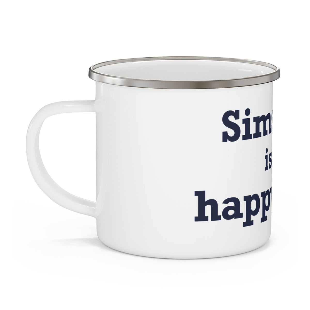 Simsbury is My Happy Place Enamel Camping Mug