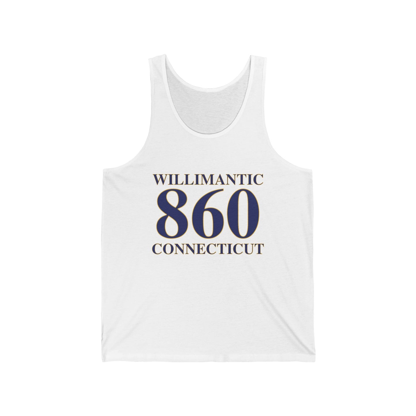 Willimantic 860 Connecticut Unisex Jersey Tank Top