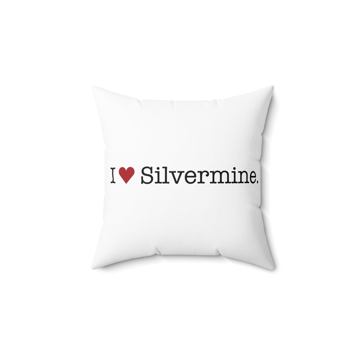 I Heart Silvermine. Spun Polyester Square Pillow
