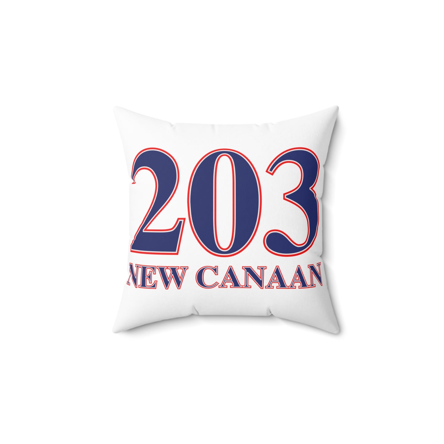 203 New Canaan Red White & Blue Spun Polyester Square Pillow