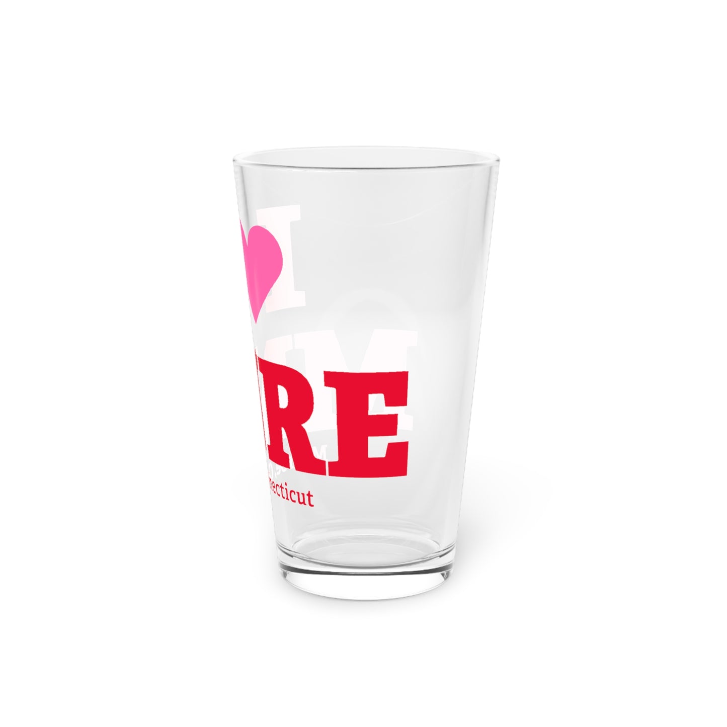 I Heart MNRE Pint Glass, 16oz