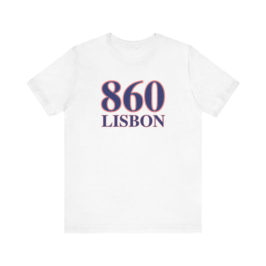 860 Lisbon Red White & Blue Unisex Jersey Short Sleeve T-Shirt