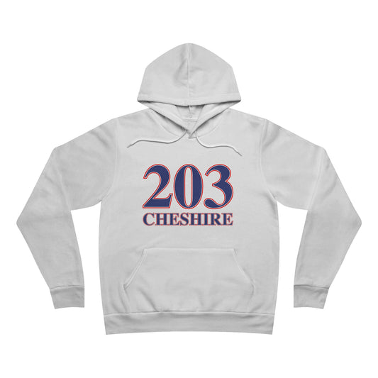 203 Cheshire Red White & Blue Unisex Sponge Fleece Pullover Hoodie