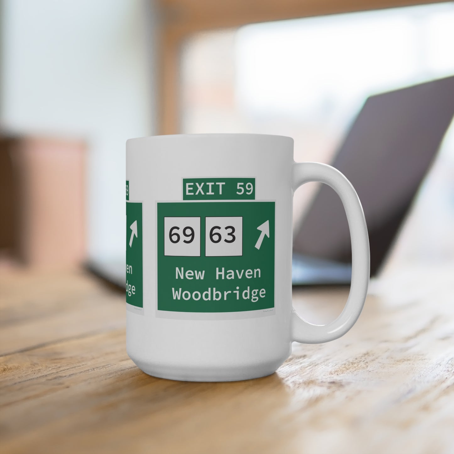 Vintage WCP Exit 59 Sign Mug 15oz