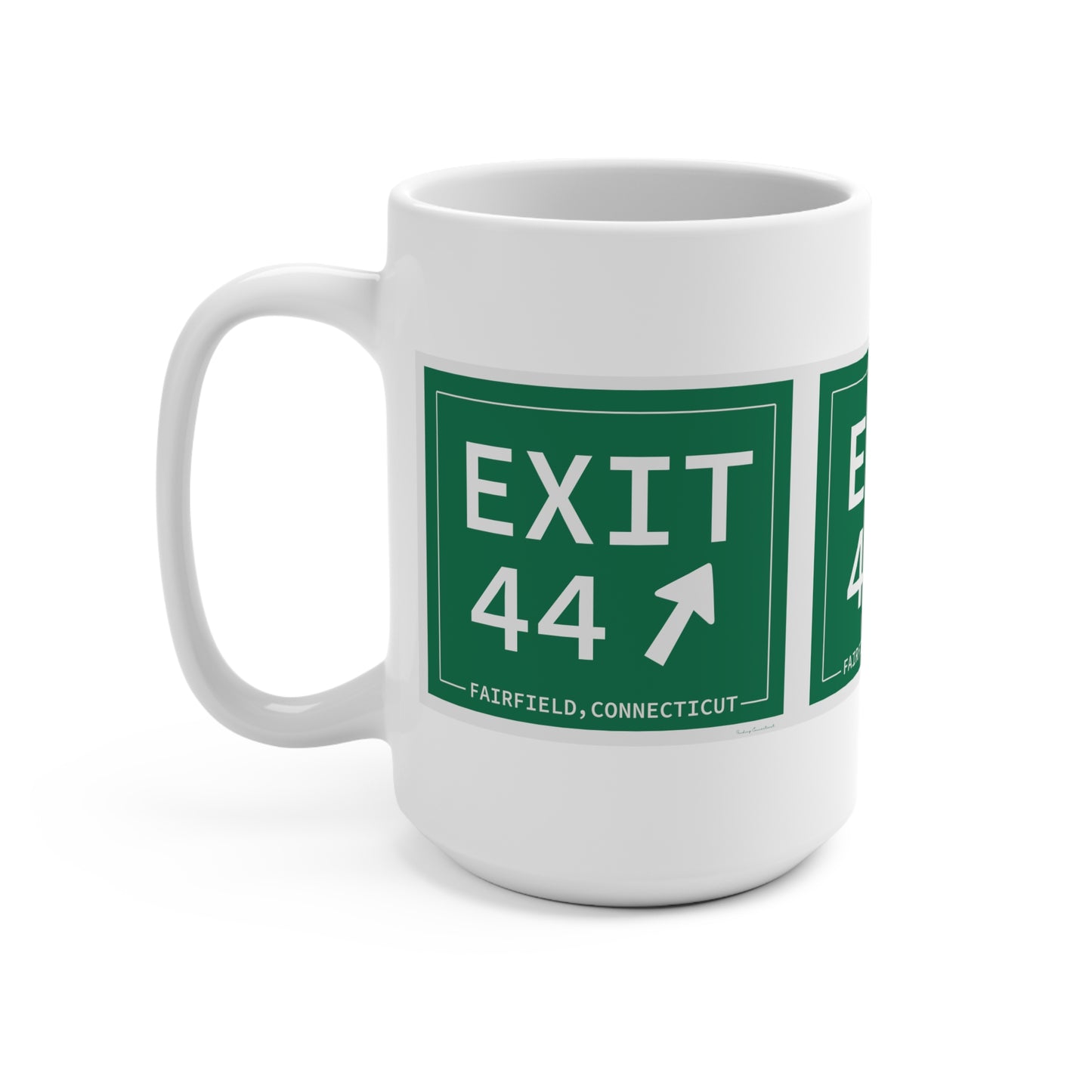 Vintage Exit 44 Merritt Parkway Sign Mug 15oz
