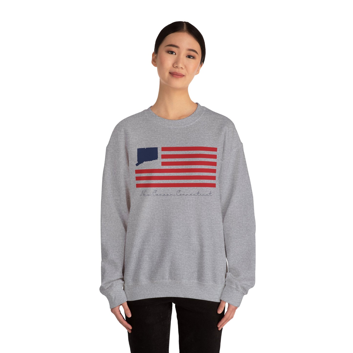 New Canaan Connecticut Flag Unisex Heavy Blend™ Crewneck Sweatshirt