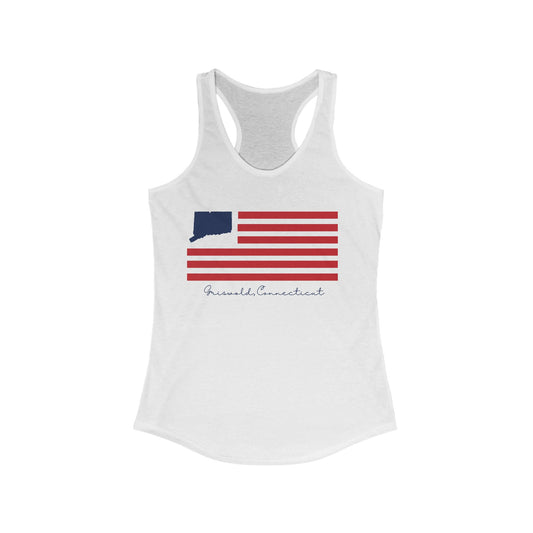 Griswold Connecticut Flag Women's Ideal Racerback Tank Top