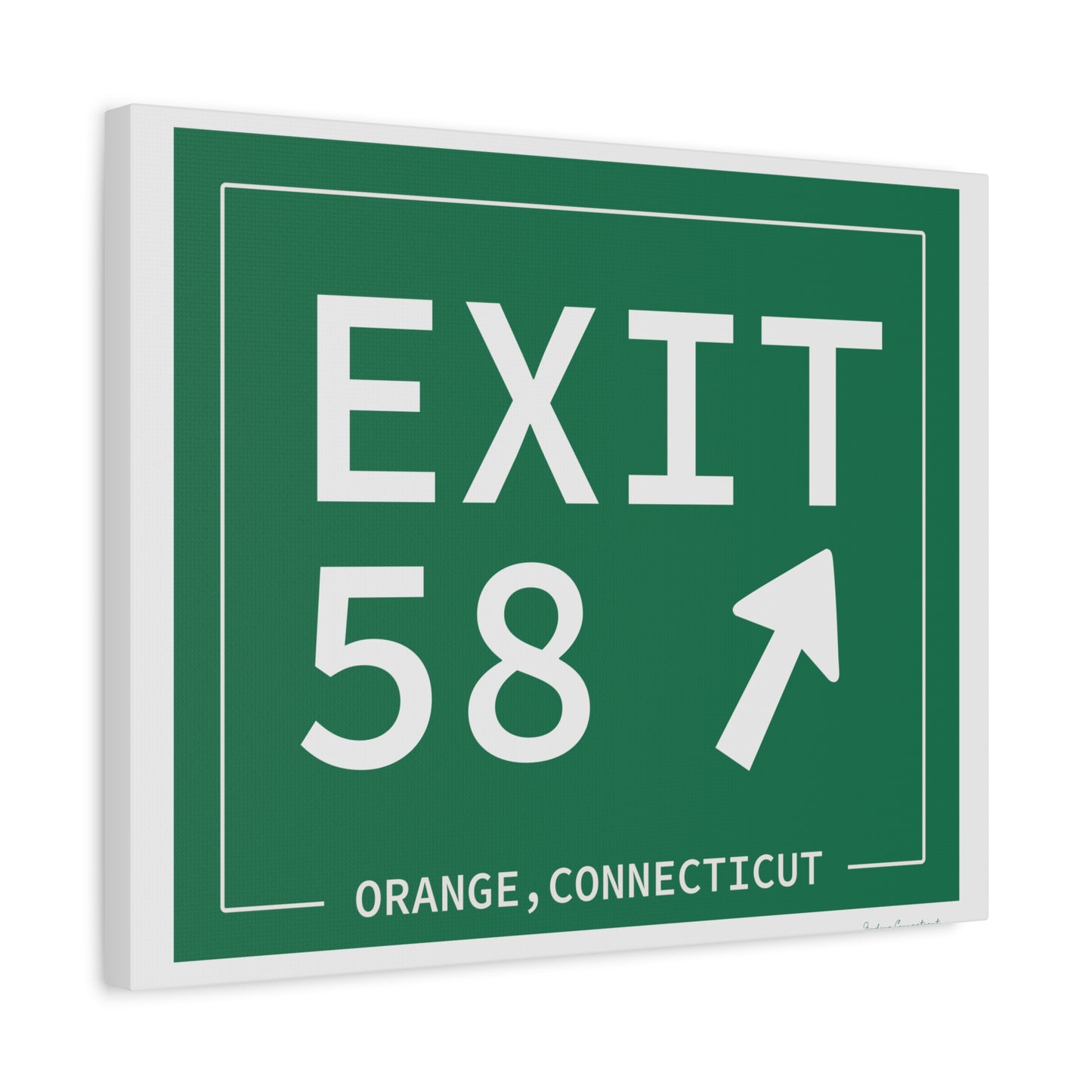 Vintage Exit 58 WCP Sign Matte Canvas, Stretched, 1.25"