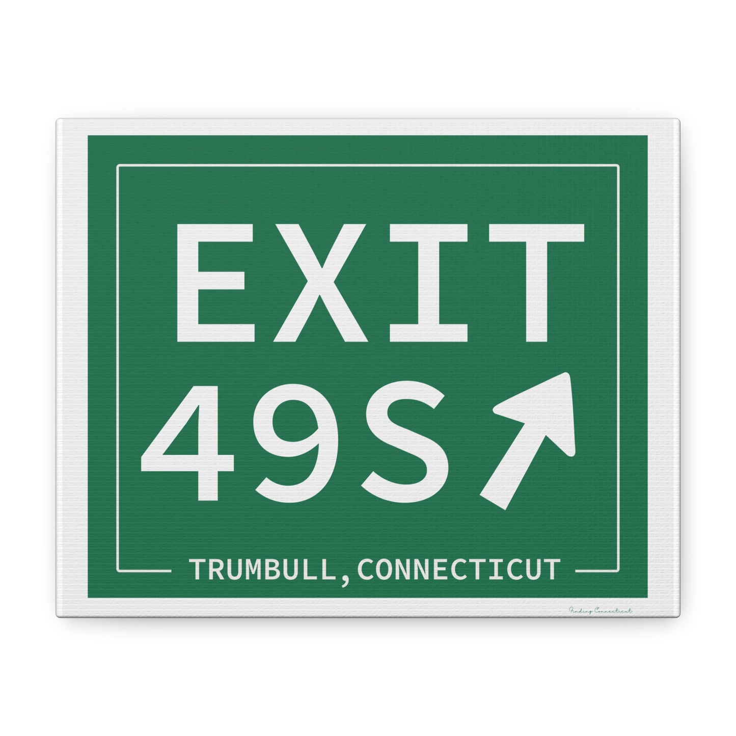 Vintage Exit 49S Merritt Parkway Sign Matte Canvas, Stretched, 1.25"