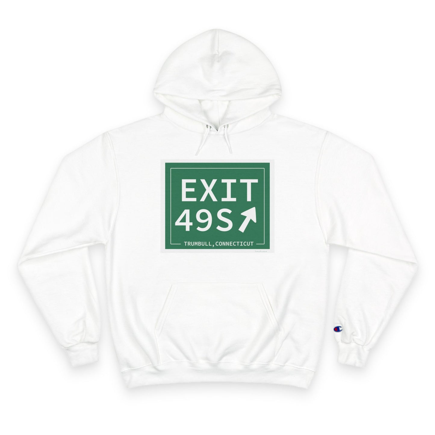 Vintage Exit 49S Merritt Parkway Sign Champion Hoodie