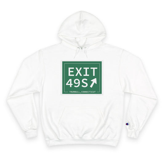 Vintage Exit 49S  Merritt Parkway Sign Champion Hoodie