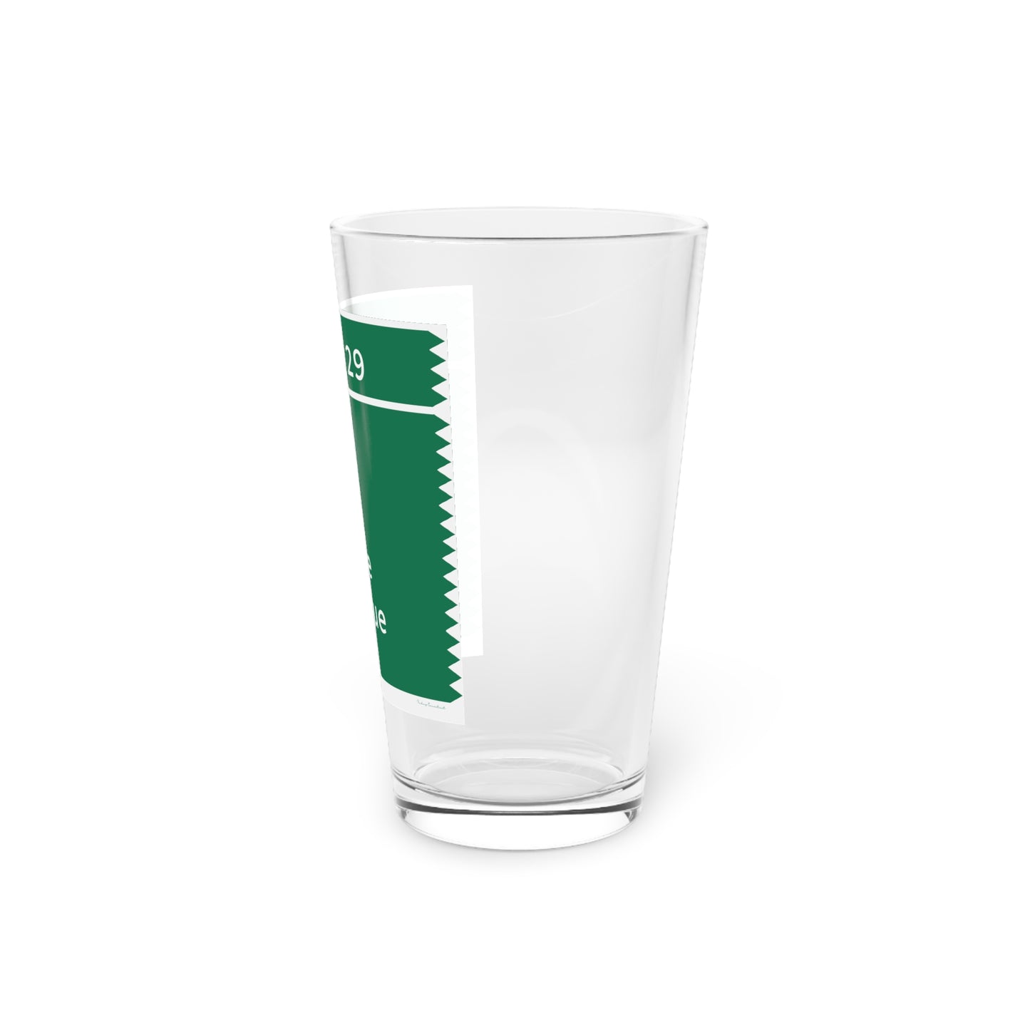 Vintage Merritt Parkway Exit 29 Sign Pint Glass, 16oz