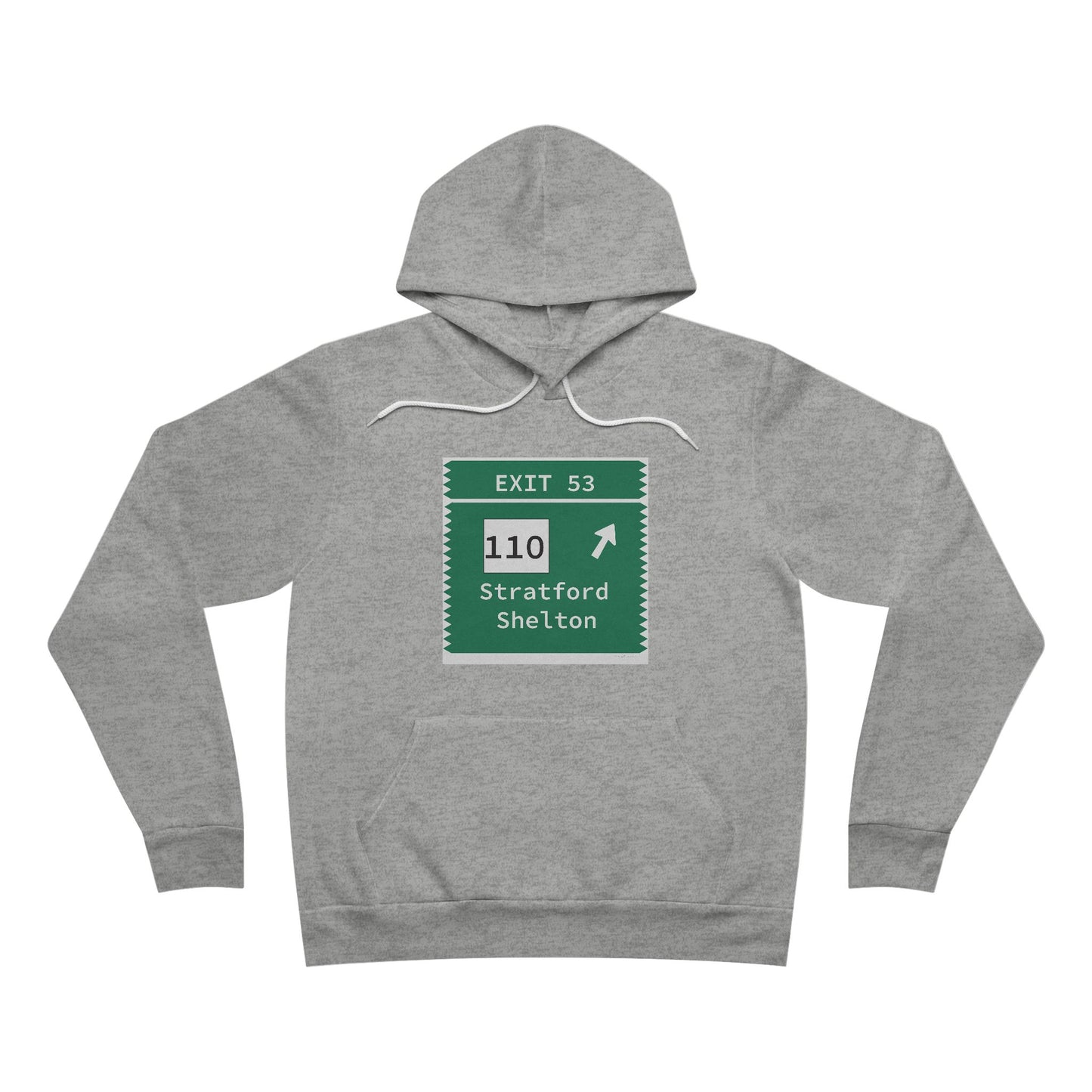 Vintage Merritt Parkway Exit 53 Sign Unisex Sponge Fleece Pullover Hoodie