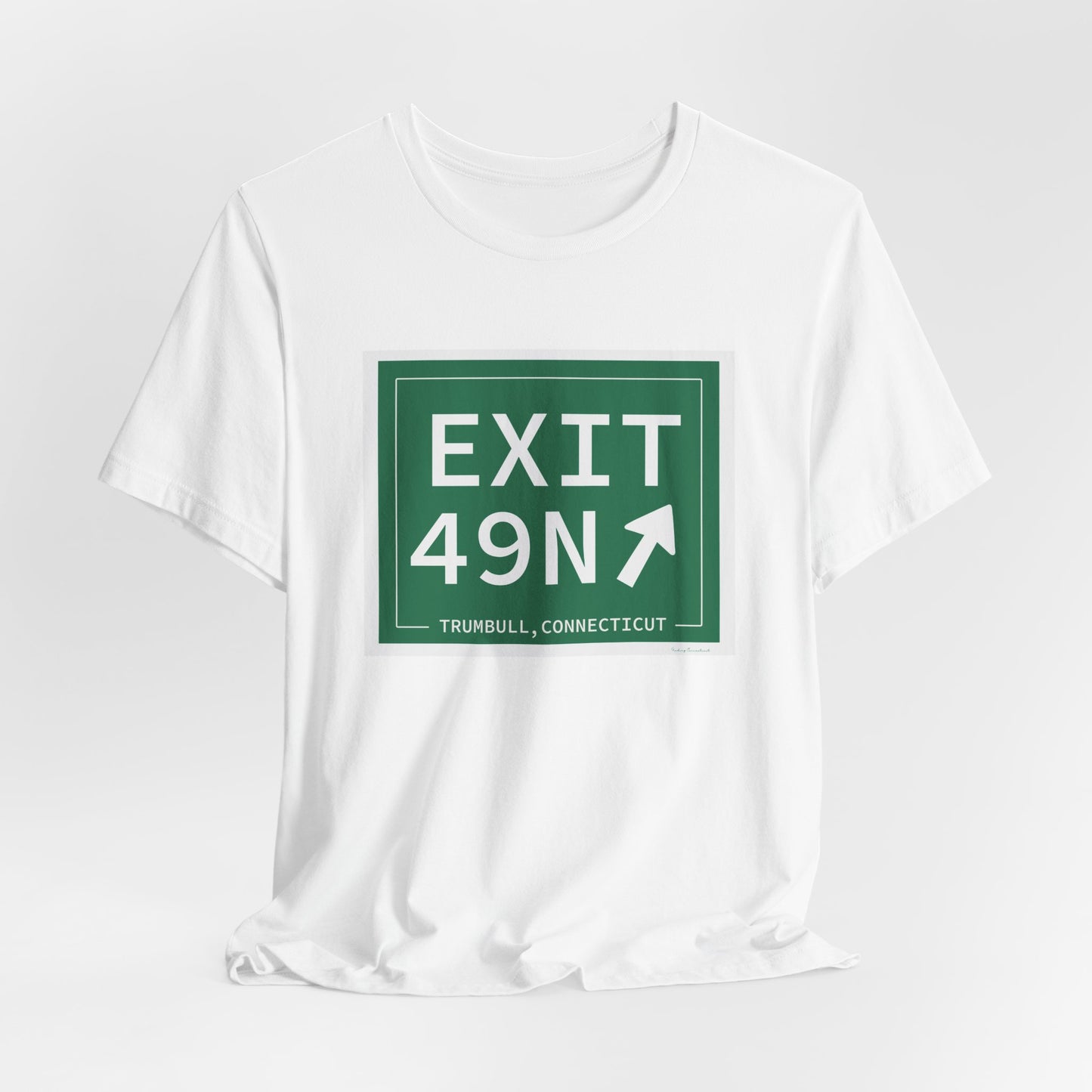 Vintage Exit 49N Merritt Parkway Sign Unisex Jersey Short Sleeve T-Shirt