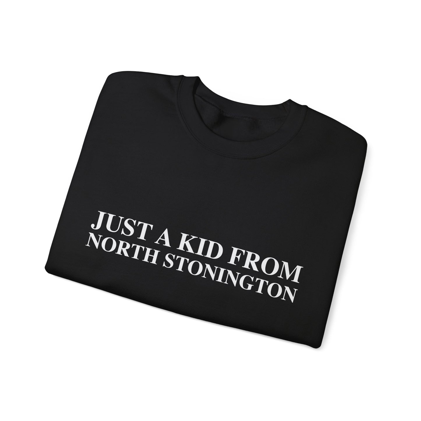 Just a kid from North Stonington Unisex Heavy Blend™ Crewneck Sweatshirt
