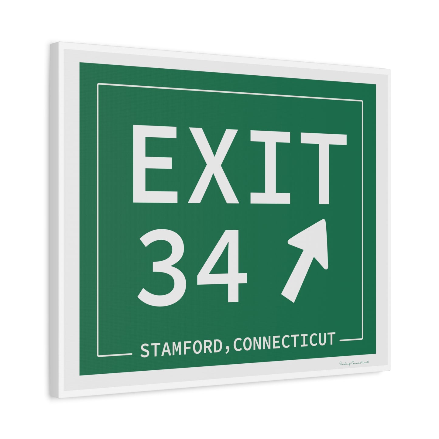 Vintage Exit 34 Merritt Parkway Sign Matte Canvas, Stretched, 1.25"