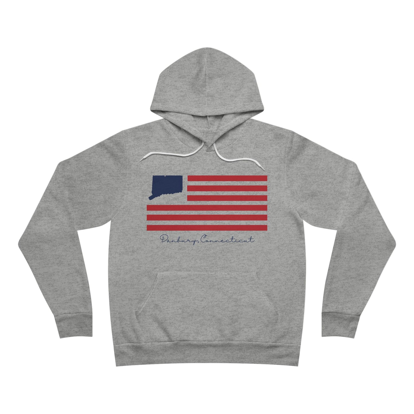 Danbury Connecticut Flag Unisex Sponge Fleece Pullover Hoodie