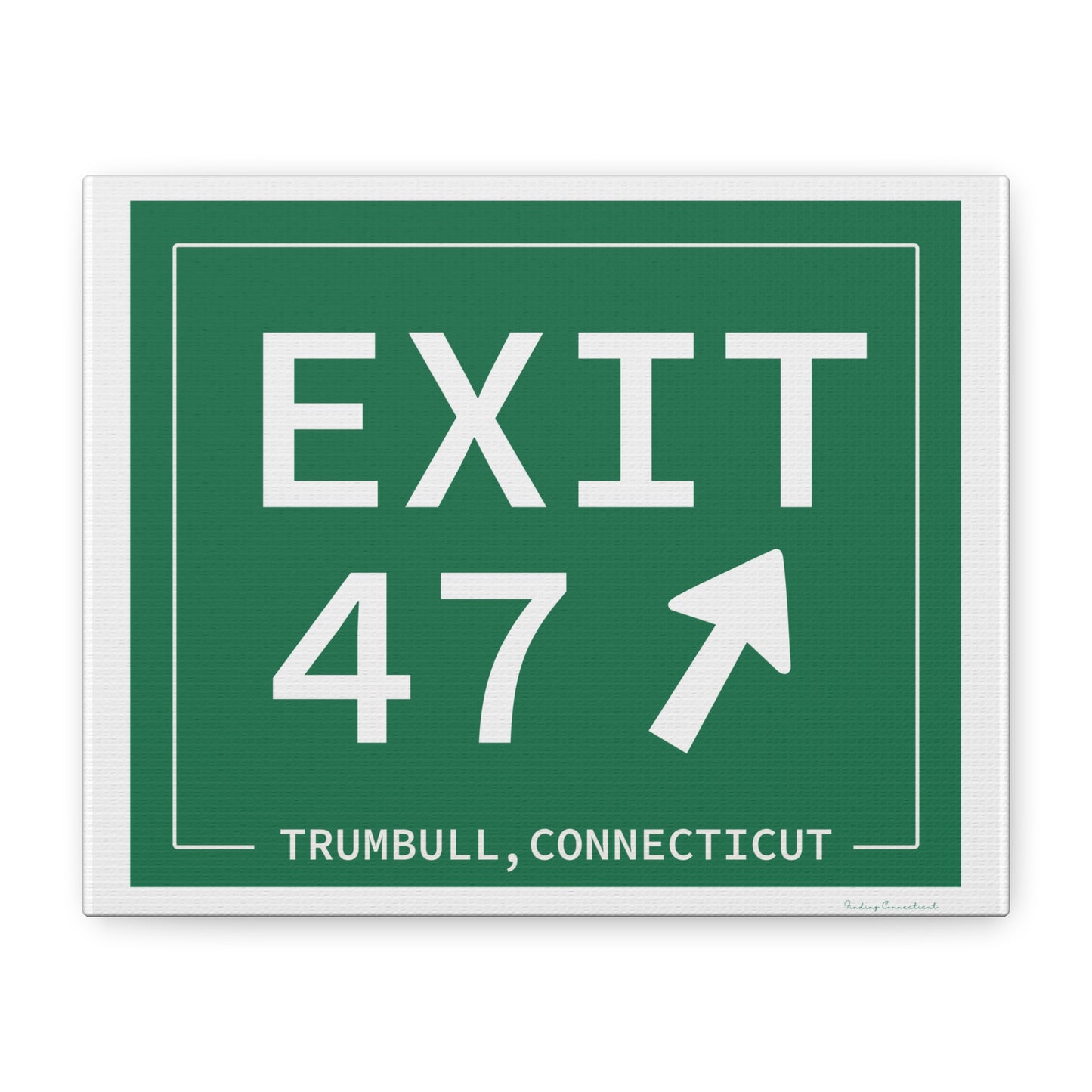 Vintage Exit 47 Merritt Parkway Sign Matte Canvas, Stretched, 1.25"