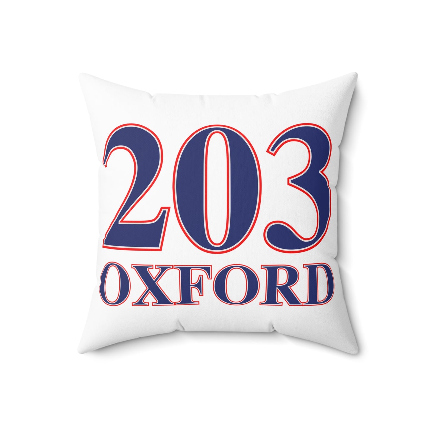 203 Oxford Red White & Blue Spun Polyester Square Pillow