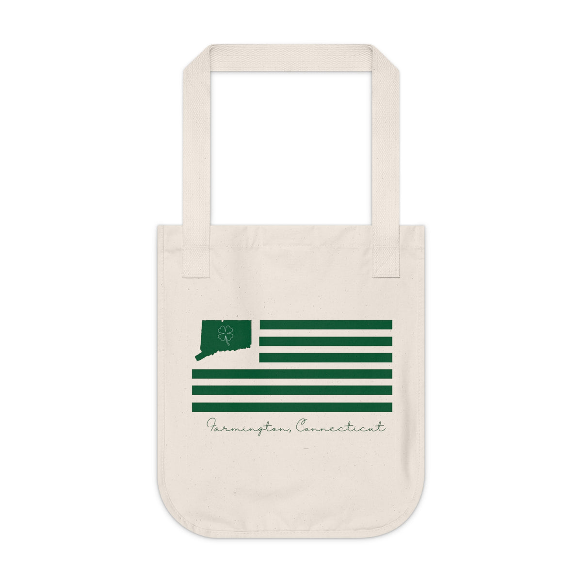 Farmington Connecticut St. Patrick’s Day Flag Organic Canvas Tote Bag